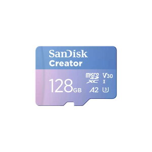 SanDisk Creator microSDXC 128GB �������K�i UHS-I �ő�190MB/s SD�A�_�v�^�[�t 4K�Ή� SDSQXAA-128G-GN6MS