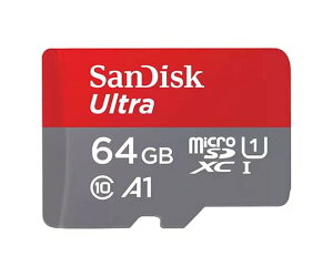 �T���f�B�X�N SanDisk Ultra microSDXC UHS-I 64GB SDSQUAB-064G-JN3MA microSD�J�[�h Class10 U1 A1 �ő�140MB/s SD�A�_�v�^�[�t Android �X�}�z �^�u���b�g 10�N�ۏ�