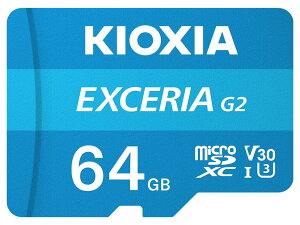 KIOXIA EXCERIA G2 microSDXC 64GB microSD�J�[�h KYMD-B064G UHS-I V30 A1 Class10 �ő�100MB/s Switch�Ή� SD�ϊ��A�_�v�^�[�t