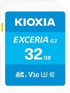 �L�I�N�V�A KIOXIA SDHC�J�[�h 32GB EXCERIA G2 KSDU-B032G UHS-I U3 V30 Class10 �ő�Ǎ�100MB/s �ő发��50MB/s SD�������[�J�[�h JAN4582563856974