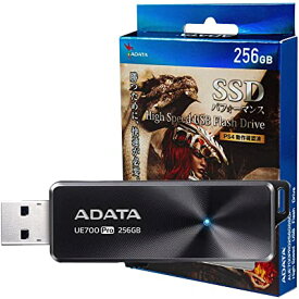 ADATA SSD パフォーマンス 256GB ハイスピード USB フラッシュドライブ UE700 Pro 最大読込速度：360MB/秒 PS4 メーカー動作確認済 ブラック AUE700PRO256GSSDP
