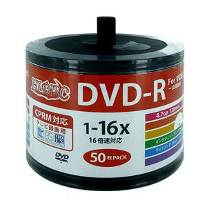 �i�܂Ƃ߁jHI DISC DVD-R 4.7GB 50���X�s���h�� CPRM�Ή� ���C�h�v�����^�u���Ή��l�ߑւ��p�G�R�p�b�N�I HDDR12JCP50SB2�y×3�Z�b�g�z