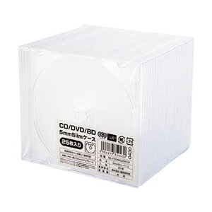 �i�܂Ƃ߁j�n�C�f�B�X�N CD/DVD�P�[�X 1�����[ 5mm�X�����P�[�X �N���A ML-CD05S25PCR 1�p�b�N�i25���j�y×20�Z�b�g�z