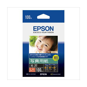 (まとめ) エプソン EPSON純正プリンタ用紙 写真用紙(光沢) KL100PSKR 100枚入 【×3セット】