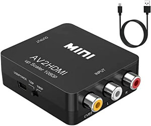 SUGURE RCA to HDMI ϊRo[^[ AV to HDMI R|Wbg 1080P o͉ USBd erVHS VCR DVDȂǂ̌݊ hdmiT|[g鋌erlbg[NZbggbv{bNX Xbox PS4