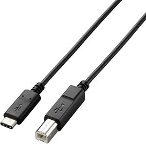 GR USBP[u Type C (USB C to USB B) 2.0m USB2.0Fؕi 3Ao ő480Mbps ubN U2C-CB20NBK