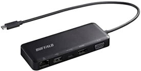 BUFFALO USB Type-C接続 5-in-1 ドッキングステーション LUD-U3-CGD/N PowerDelivery 有線LAN HDMI VGA USB 3.2(Gen 1)対応ポート Macbook/Surface メーカー動作確認