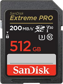 SanDisk 512GB Extreme PRO SDXC UHS-I メモリーカード - C10 U3 V30 4K UHD SD カード - SDSDXXD-512G-GN4IN