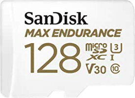 SanDisk 128GB MAX Endurance microSDXC Card with Adapter for Home Security Cameras and Dash cams - C10, U3, V30, 4K UHD, Micro