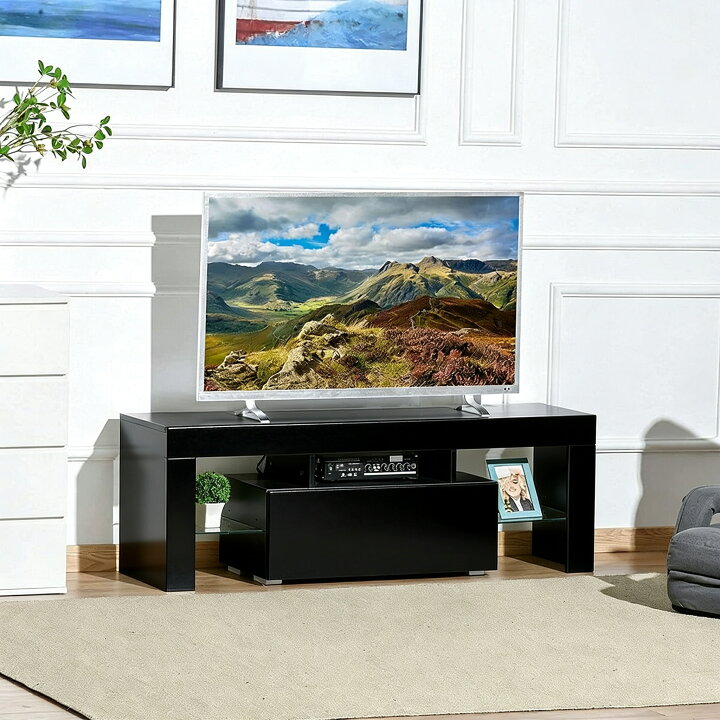 楽天市場】テレビ台 幅130cm ローボード付き 鏡面 テレビボード 北欧 