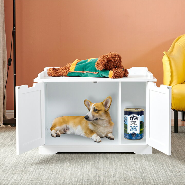 楽天市場 送料無料 猫トイレ収納カバー 目隠し ペットハウス 箱型 猫 小型犬 室内 猫用キャビネット 幅70 猫レストルーム 猫砂 飛散防止 ニオイ軽減 猫 ハウス ケージ 猫用品 おしゃれ インテリア ホワイト 組立簡単 Ansley Store