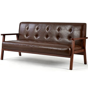 ソファー 2人掛け/2.5人掛け 合皮 レザー ヴィンテージ調 カウチソファ 肘付き アンティーク レトロ モダン フロアソファー おしゃれ 北欧 シンプル コンパクト リビングソファー 新