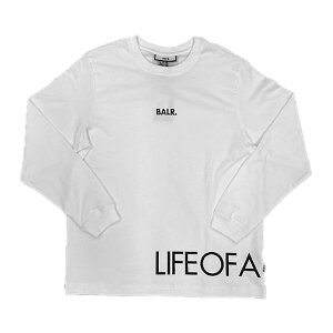 ���S�i10%OFF�N�[�|�����s���� �{�[���[�iBALR.�j�@B11111012 WHT�@�T�b�J�[�@���{���� LOAB STRAIGHT L/S T-SHIRT ����T�V���c 22SS