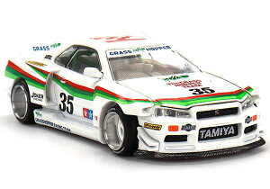 MINI GT 1/64 ���Y �X�J�C���C�� GT-R R34 TAMIYA x KAIDO HOUSE �O���X�z�b�p�[ V1 (�E�n���h��)