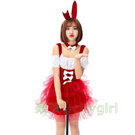 【CityGirl】バニーガール ハロウィン かわいい ペチスカート コスプレ衣装 コスチューム ハロウィン ナイトバー パーティー パフォーマンス衣装 ウサギコスプレ衣装 おしゃれ かっこいい ハロウィン仮装 ウサギ コスチューム衣装 レディース ブラック レッド