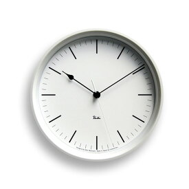 【ポイント10倍！6月1日限定】レムノス Lemnos リキスティールクロック ホワイト 電波時計 掛け時計 WR08-24WH おしゃれ かわいい オシャレ アナログ 壁掛け時計 かけ時計 時計 見やすい 高級 日本製 北欧 モ