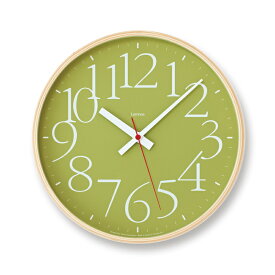 レムノス Lemnos 掛け時計 AY clock RC 電波時計 グリーン AY14-10 GN 日本製 北欧 時計 電波 壁掛け時計 おしゃれ かわいい シンプル 静か 静音 寝室 お祝い ぬく