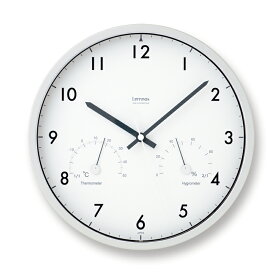 レムノス Lemnos Air clock 電波時計 温湿度計付 ブラウン LC09-11W BW 掛け時計 おしゃれ かわいい オシャレ アナログ 壁掛け時計 かけ時計 時計 見やすい 高級 日本