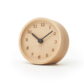 【ポイント10倍！6月1日限定】レムノス 置き時計 MUKU desk clock ブナ LC12-05 BN Lemnos 時計 置時計 アナログ 日本製 北欧 おしゃれ かわいい お祝い 木製 小さい ミニ 見やすい 新築祝い