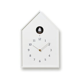 【ポイント10倍！6月1日限定】レムノス Lemnos Birdhouse Clock カッコー時計 ホワイト16-12 WH 掛け置き兼用時計 おしゃれ かわいい オシャレ アナログ 壁掛け時計 かけ時計 時計 見やすい 高級