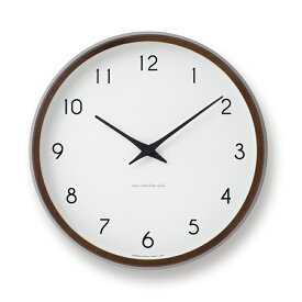 【ポイント10倍！6月1日限定】レムノス Lemnos Campagne 電波時計 ブラウン PC10-24W BW 掛け時計 おしゃれ かわいい オシャレ アナログ 壁掛け時計 かけ時計 時計 見やすい 高級 日本製 北欧 モダ