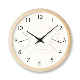 ＼ポイント10倍 25日0:00-27日1:59／レムノス Lemnos Campagne air ナチュラル PC17-05 NT 掛け時計 温湿度計付 おしゃれ かわいい オシャレ アナログ 壁掛け時計 かけ時計 時計 見やすい 高級 日本製