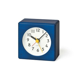 ＼ポイント10倍 25日0:00-27日1:59／レムノス Lemnos farbe 目覚まし時計 ブルー PA18-02 BL 置き時計 青 木製 アラームクロック 置時計 時計 アナログ 日本製 北欧 おしゃれ かわいい 寝室 お祝い 小さい