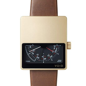 VOID V02MK II 腕時計 V02MKII-GO LB ゴールド ブラウン ヴォイド 時計 ユニセックス デジタル 時計 ユニセックス 男女兼用 デザイナーズ シンプル ミニマム ギフト