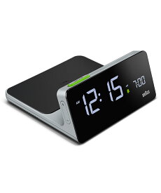 【売れ筋】ブラウン 時計 BRAUN デジタルアラームクロック グレー BC21G Qi ワイヤレス充電器 目覚まし時計 おしゃれ かわいい デジタル シンプル 大音量 置き時計 置時計 北欧 小さい