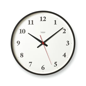 レムノス 掛け時計 Plywood clock ブラウン LC21-06W BW Lemnos 電波時計 電波 スイープ 静音 静か 日本製 時計 壁掛け時計 北欧 おしゃれ かわいい ブランド ア