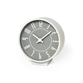 ＼ポイント10倍 24日20:00-25日23:59／レムノス 置き時計 eki clock s グレー TIL19-08 GY Lemnos 日本製 テーブルクロック 北欧 エキ クロック おしゃれ かわいい ブランド アナログ モダン レトロ アン