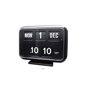 Twemco トゥエンコ デジタルカレンダークロック QD-35 ブラック 掛け時計 置き時計 掛け置き兼用 620BK 時計 おしゃれ かわいい レトロ パタパタ テーブルクロック 見やすい 大きい