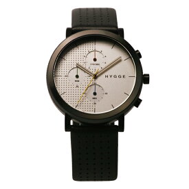 ヒュッゲ 2204 Leather White dial Black case 腕時計 ユニセックス HYGGE 時計 MSL2204BCCH HYGGE 時計 デザイナーズ 北欧デザイン 時計 ブ