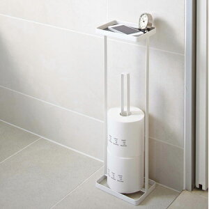 【大人気】山崎実業 YAMAZAKI ペーパーホルダー トレー付き タワー ホワイト TOWER タワーシリーズ スタイリッシュ キッチン雑貨 シンプル スリム 省スペース コンパクト 収納 おしゃれ かわい