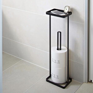 【大人気】山崎実業 YAMAZAKI ペーパーホルダー トレー付き タワー ブラック TOWER タワーシリーズ スタイリッシュ キッチン雑貨 シンプル スリム 省スペース コンパクト 収納 おしゃれ かわい