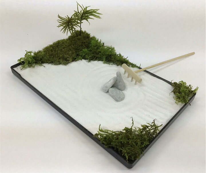 楽天市場 国産苔使用 苔プリ 枯山水キット ミニチュア 庭園 工作 自作 天然苔 日本庭園 和風 日本 お土産 雑貨 癒し コケ Antel