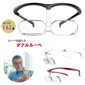 ダブルルーペ WLoupe 眼鏡型ルーペ メガネの上から掛けられるルーペ シャルマン