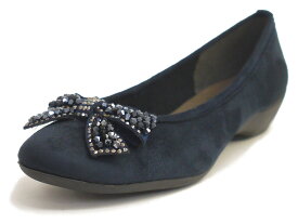 バレエシューズ レディース パンプス AC アミュエルコンセプト フラット 靴 日本製 3e ビジューリボン キラキラ 黒 ネイビー ラウンドトゥ 歩きやすい 結婚式