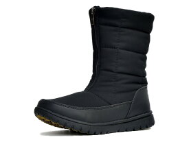 防寒ブーツ レディース スノーブーツ ミドル丈 NORTH DATE ノースデート あったか裏起毛 軽量設計 撥水加工 スパイクON/OFF付き ジップ 防滑ソール 歩きやすい 3E【あす楽対応】