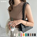 コットン フライス ワイドリブ ノースリーブ トップス レディース 半袖トップス tシャツ カットソー リブトップス インナー 体型カバー ノースリーブ クルーネック きれいめ オフィス カジュアル シンプル M L 春 夏 秋