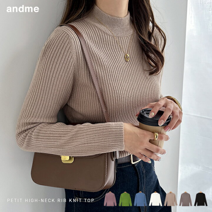 楽天市場】【宅配便A】ハイネック リブ ニット セーター 長袖 トップス 