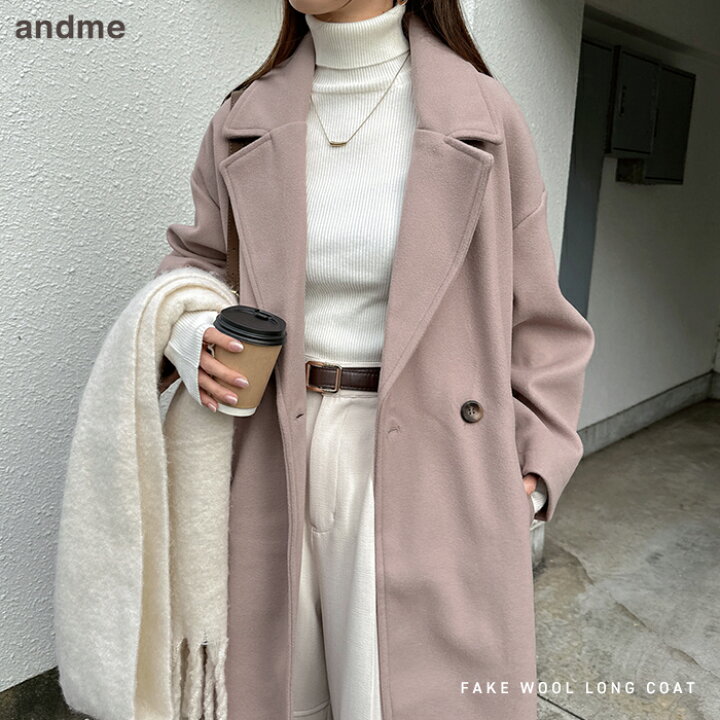 レディースコートウール コート ロング丈 アウター 厚手生地 ラップ コート 女性 レディース ファッション アウター  無地 5色コートオーバーコート前撮り 秋冬 暖かさ着痩せ カジュアル S M