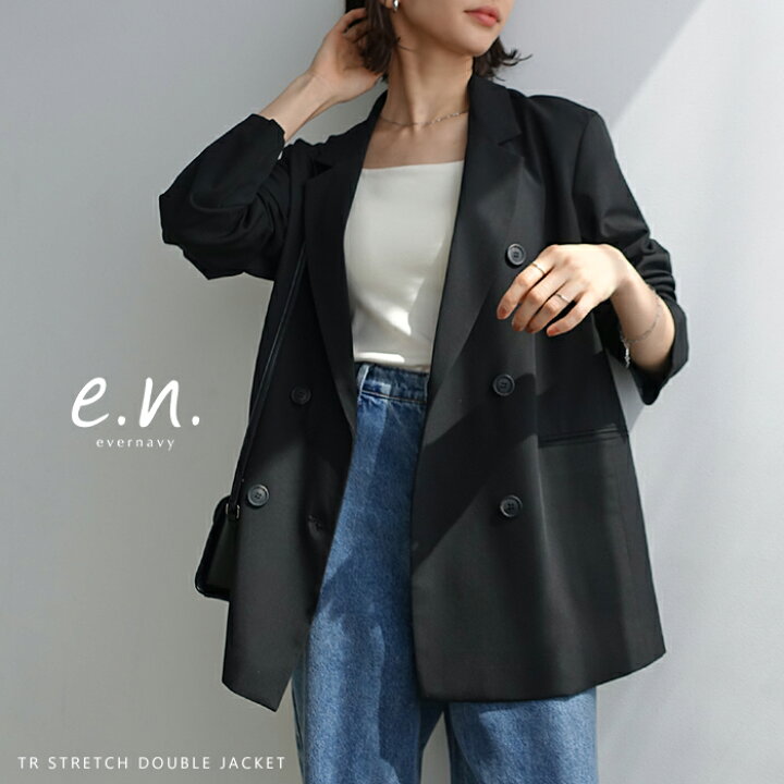楽天市場】evernavy エバーネイビー TRストレッチ ダブル テーラード 