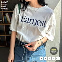 ANME アンメ ロゴ プリント Earnest 半袖 Tシャツ レディース メンズ 男女兼用 ユニセックス ノームコア トップス ロ…