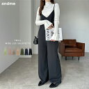 Vネック ワイド サロペット レディース ボトム オールインワン オーバーオール パンツ ワイドパンツ サロペ ズボン 体…