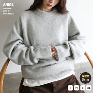 ANME アンメ ウール混 長袖 ニット トップス レディース メンズ 男女兼用 ユニセックス ノームコア セー…