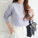 ポンチ 長袖 Tシャツ ラウンドネック 無地 ボーダー トップス レディース 長袖Tシャツ ロンT カットソー インナー オーバーサイズ 体型カバー ゆったり ストレッチ スリット セレモニー オケージョン きれいめ オフィス カジュアル M L 春夏 秋冬 春 秋 冬