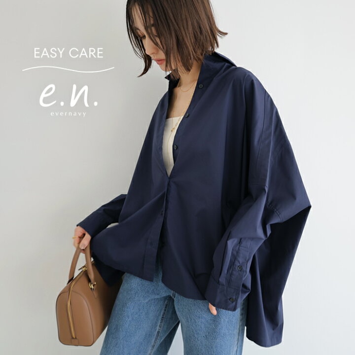 楽天市場】evernavy エバーネイビー イージーケア ポンチョ シャツ evernavy イージーケアポンチョブラウス