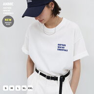 ANME アンメ ロゴ 刺繍 ワンポイント 半袖 Tシャツ レディース メンズ 男女兼用 ユニセックス ノームコア…