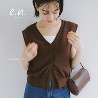 evernavy エバーネイビー シフォン シアー トップス ニット ベスト【2点セット】レディース ニットトップ…